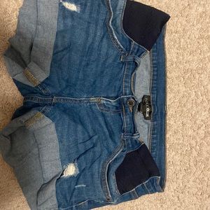 Maternity jean shorts